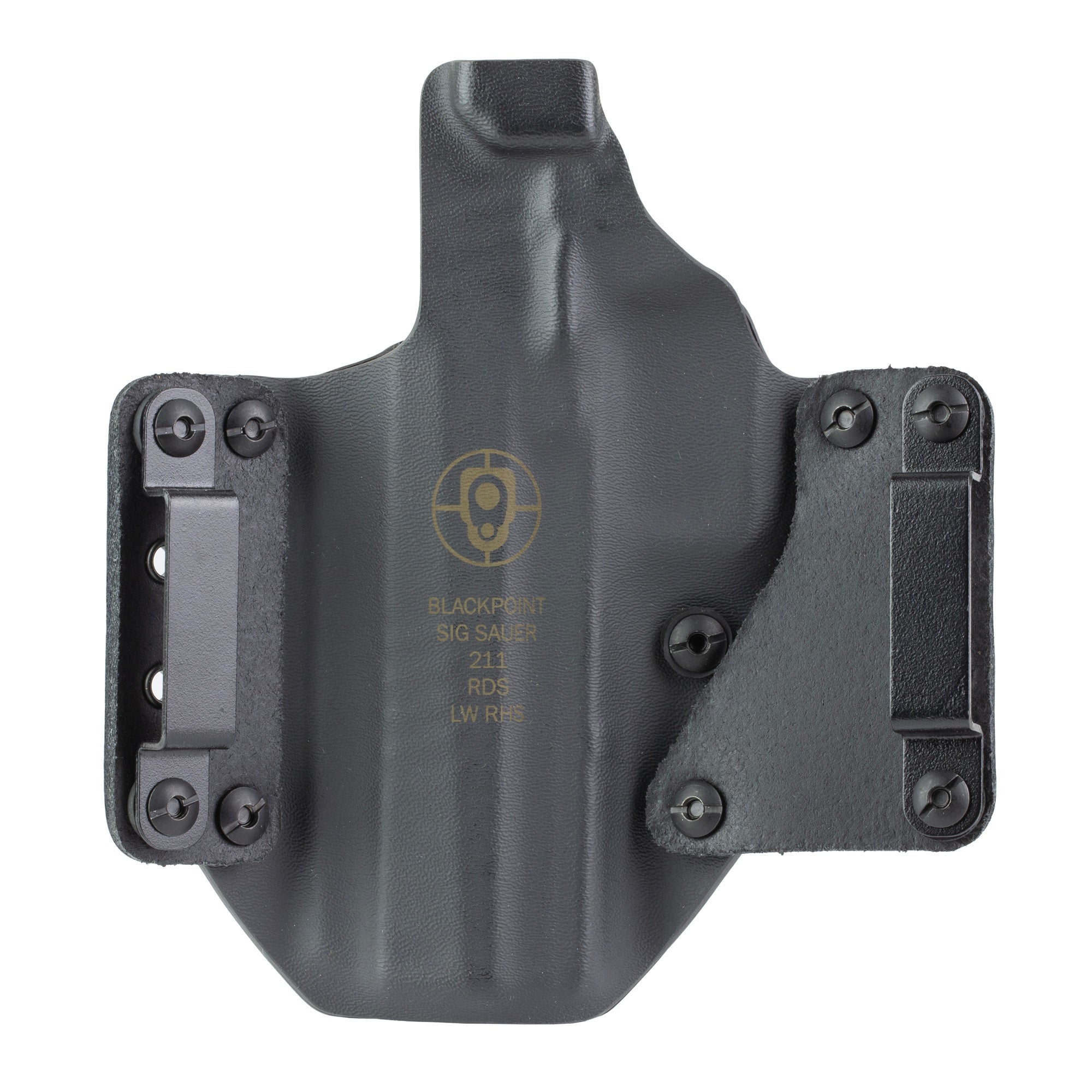 BlackPoint Tactical Leather Wing Outside Waistband Holster for SIG P211-GTO – Right Hand, Black