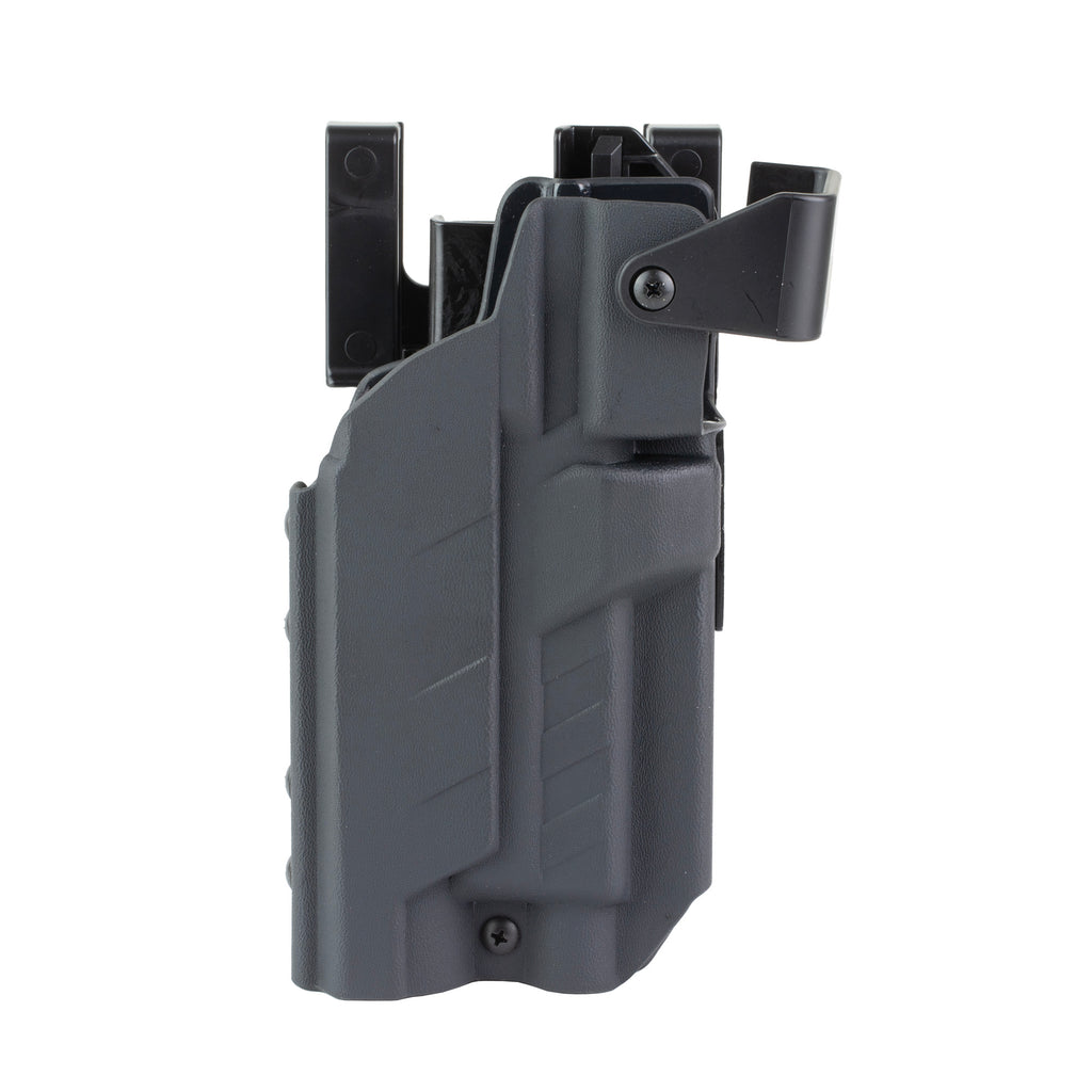 BlackPoint Tactical Slick Duty Light Holster with Hood for Glock 17 - Right Hand Kydex Outside Waistband Carry