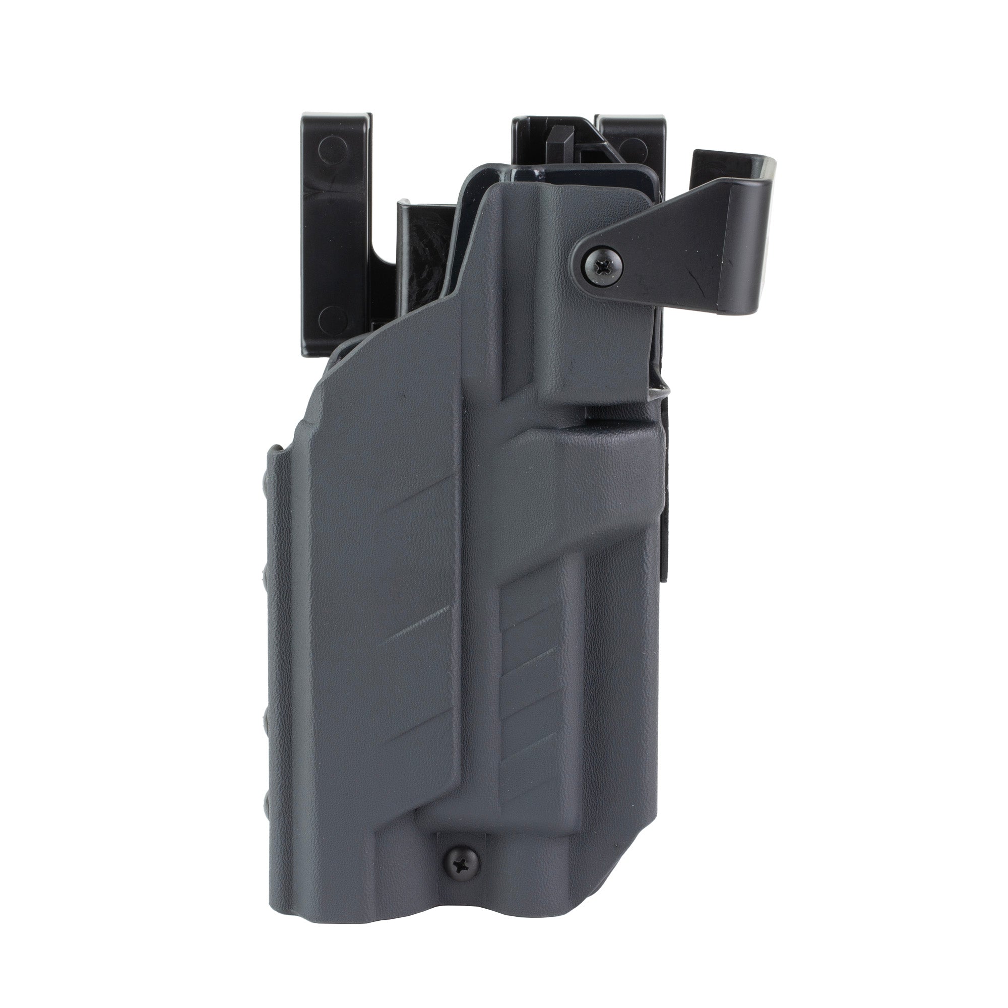 BlackPoint Tactical Slick Duty Light Holster with Hood for Glock 17 - Right Hand Kydex Outside Waistband Carry