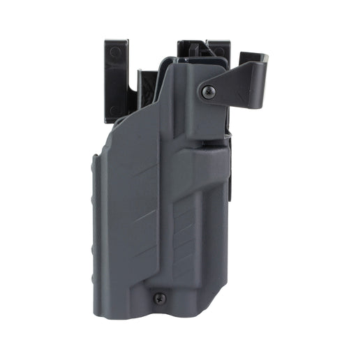 BlackPoint Tactical Slick Duty Light Holster with Hood for Glock 17 - Right Hand Kydex Outside Waistband Carry