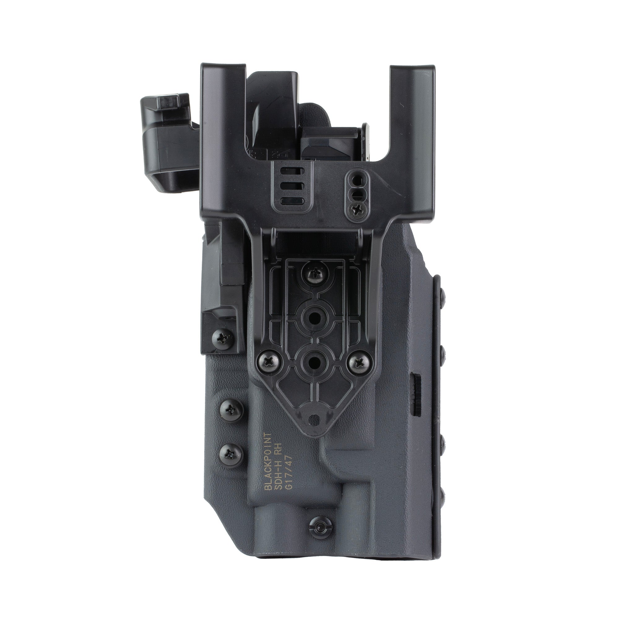 BlackPoint Tactical Slick Duty Light Holster with Hood for Glock 17 - Right Hand Kydex Outside Waistband Carry