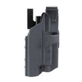 BlackPoint Tactical Slick Duty Light Holster with Hood for Glock 19 — Right Hand, Black Kydex