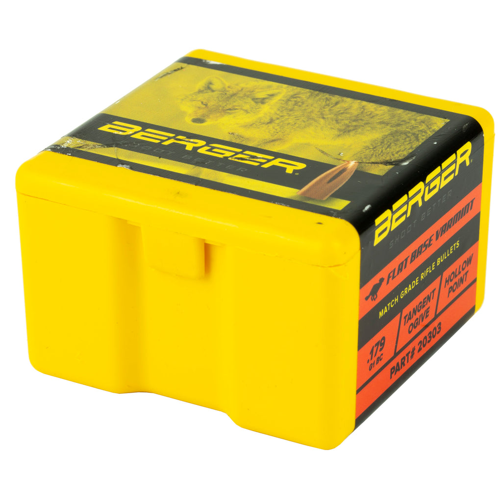 Berger Bullets .204 Caliber 35 Grain Varmint Flat Base Box of 100