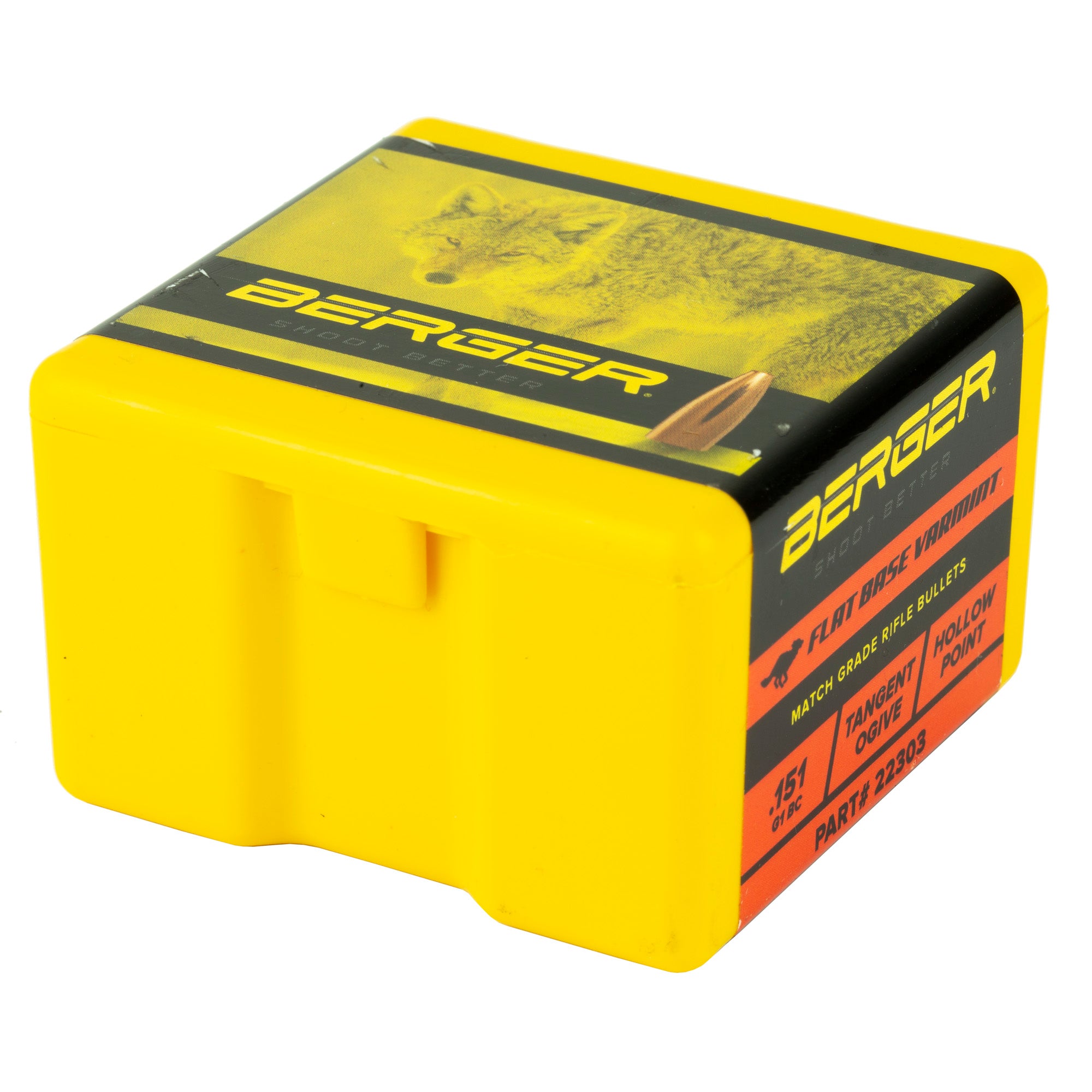Berger Bullets .224 40 Grain Varmint Flat Base Bullet – 100 Count