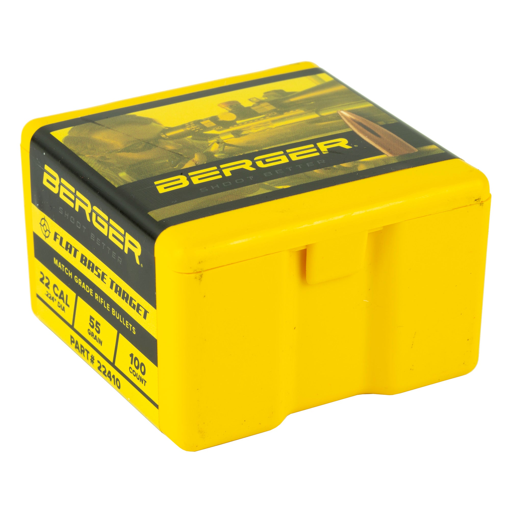 Berger Bullets .224 55 Grain FB Target Bullets - 100 Pack