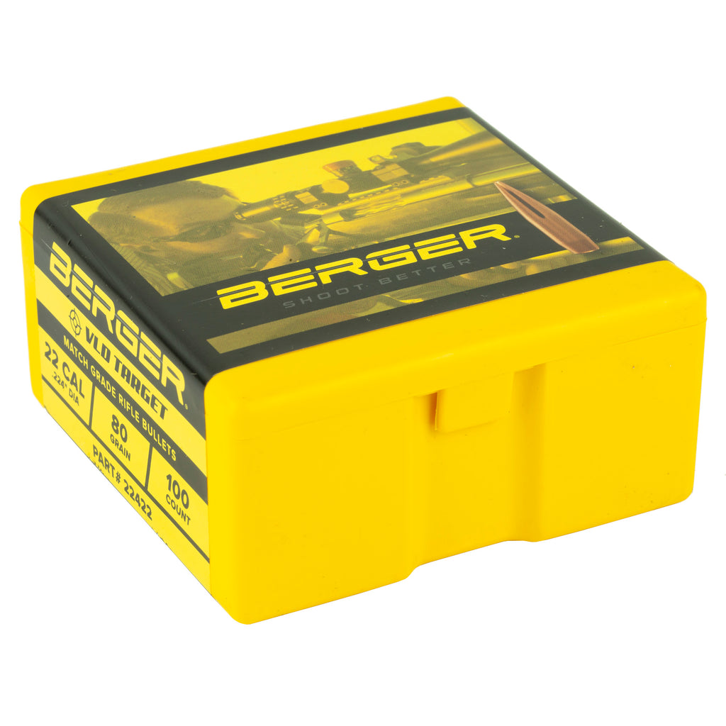Berger Bullets .224 80 Grain VLD Target - 100 Count