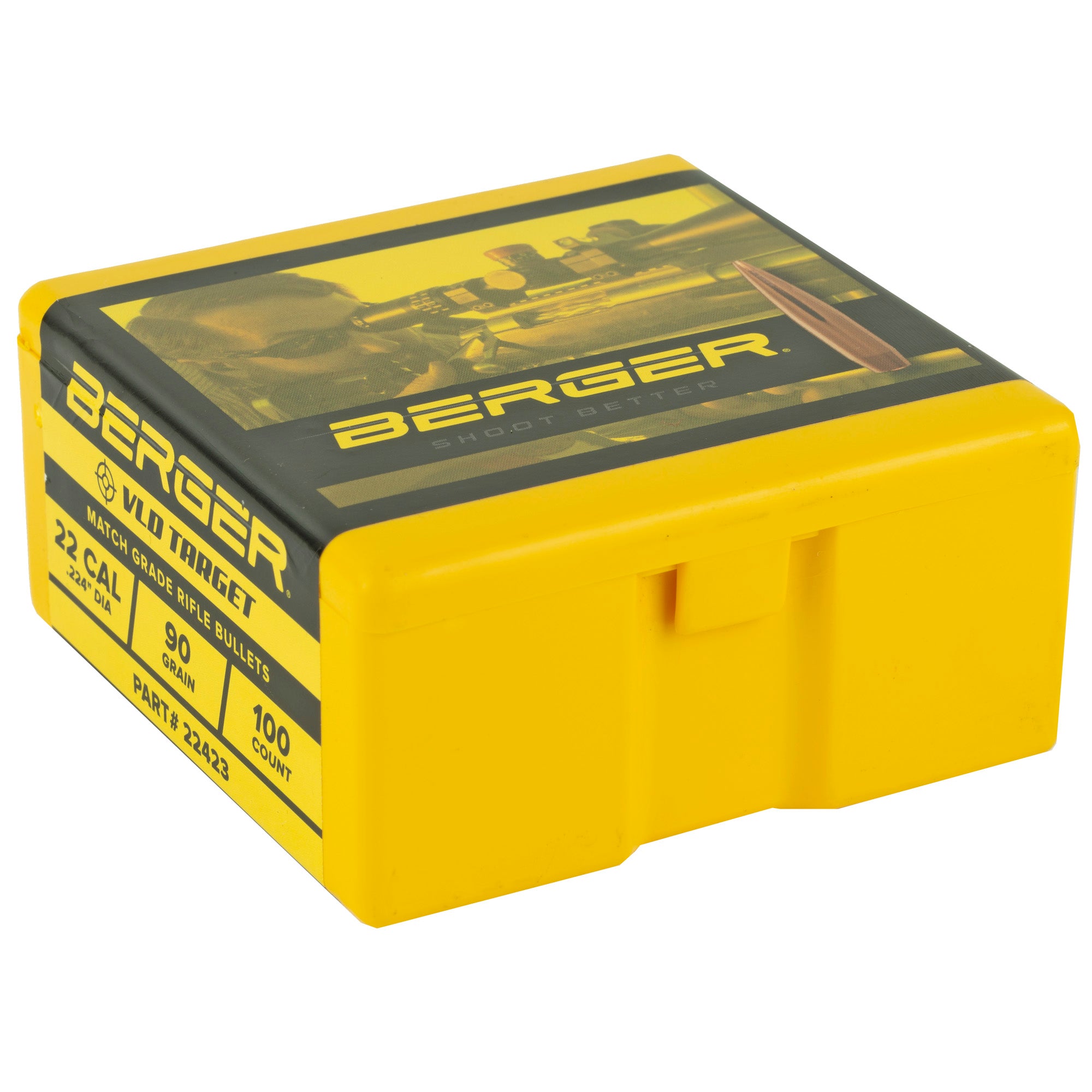 Berger Bullets .224 90 Grain VLD Target Bullets - 100 Count