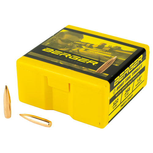 Berger Bullets .243 108 Grain Boat Tail Target Bullet - Precision Match Grade Ammunition