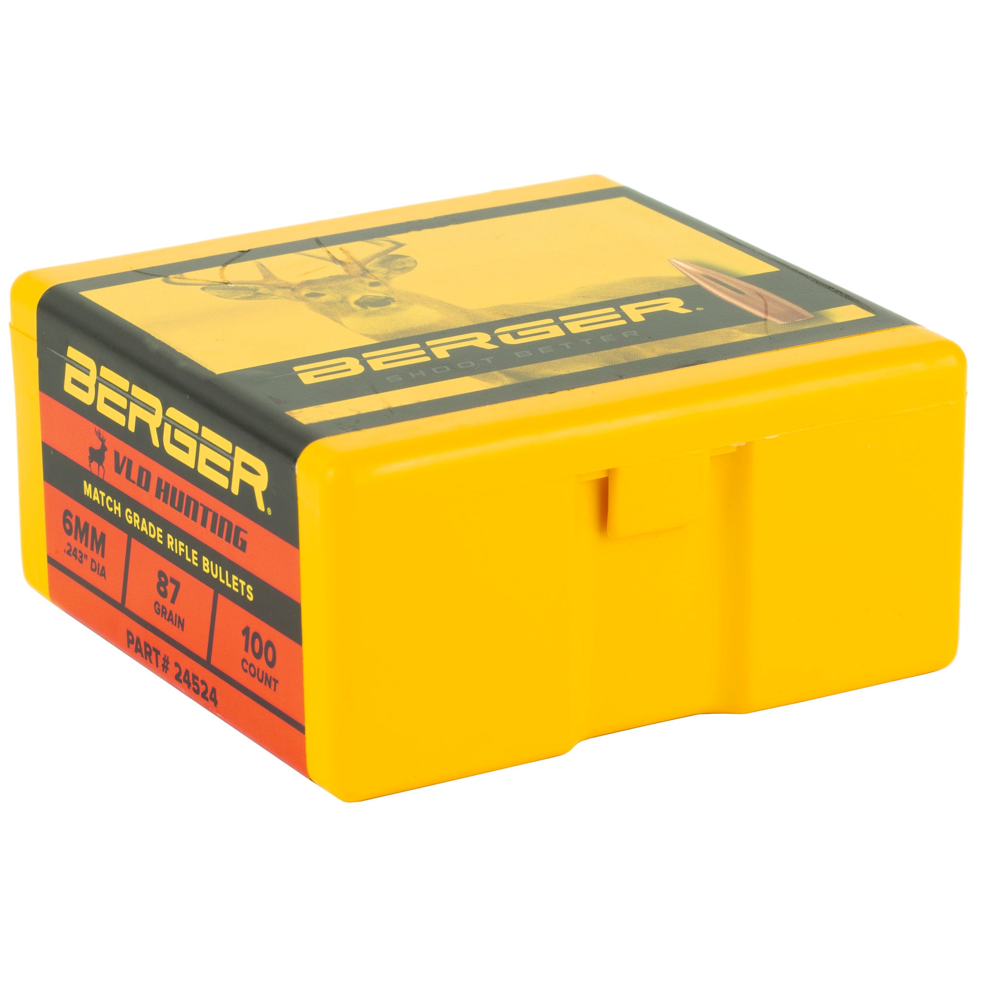 Berger Bullets .243/6mm 87-Grain VLD Hunting Bullets - 100 Count