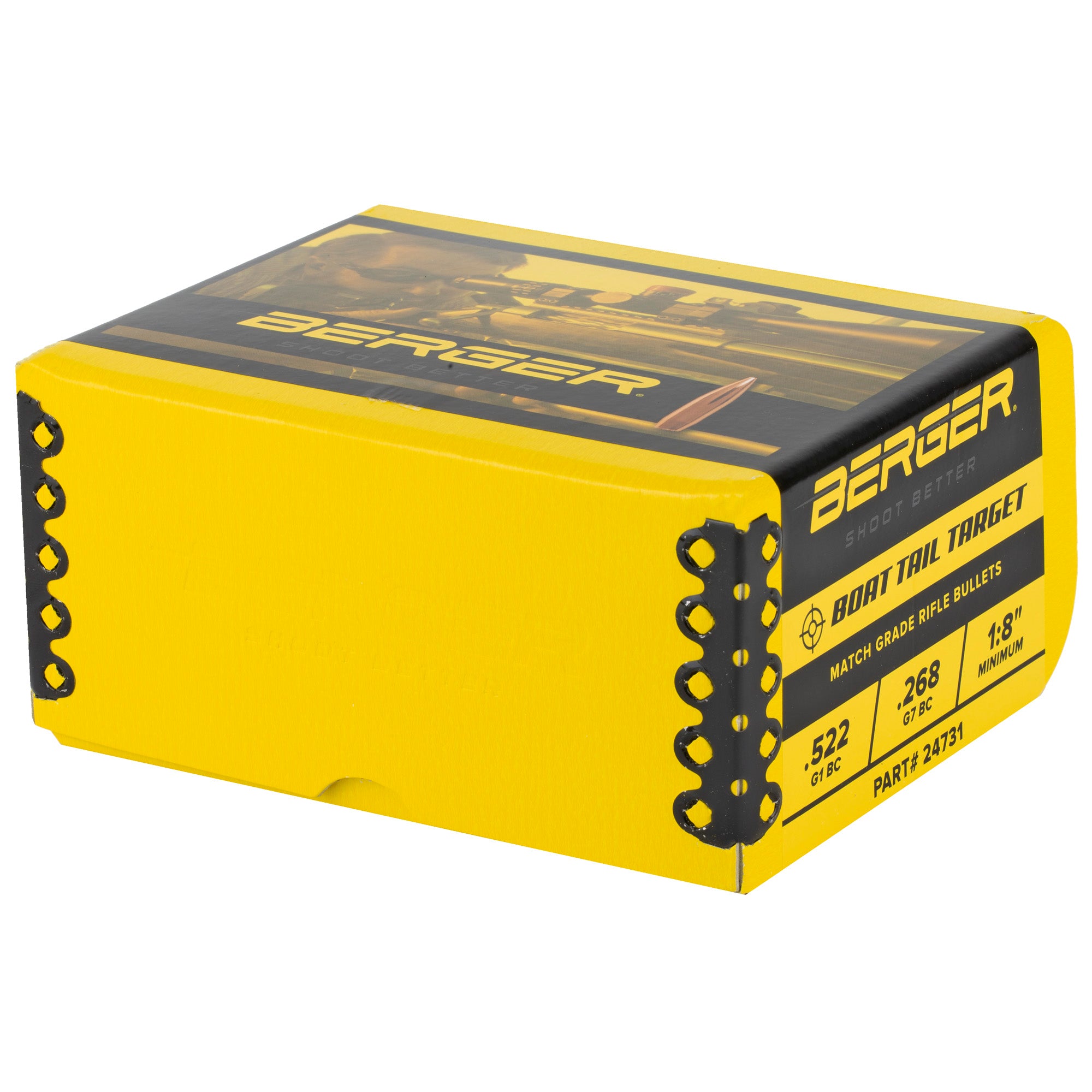 Berger Bullets .243/6mm 108 Grain Boat Tail Target Bullets - 500 Count