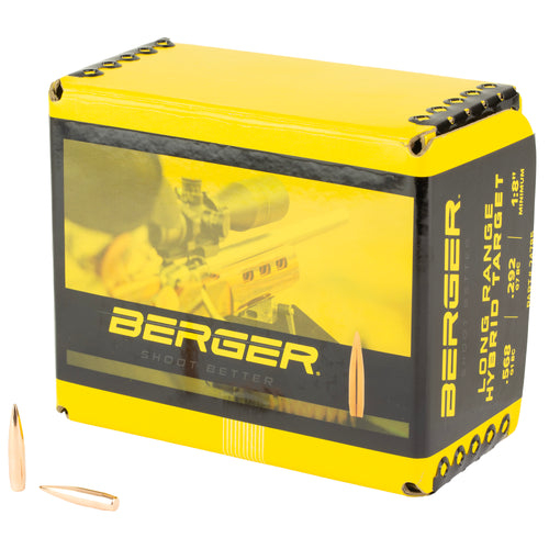 Berger Bullets .243/6mm 109 Grain Long Range Hybrid Target – Precision Rifle Bullet for Long-Range Shooting