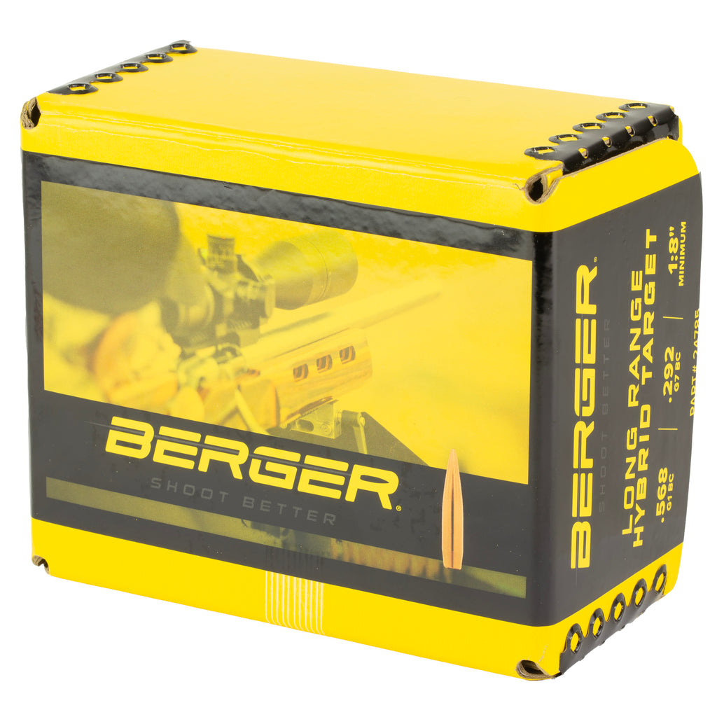 Berger Bullets .243/6mm 109 Grain Long Range Hybrid Target – Precision Rifle Bullet for Long-Range Shooting