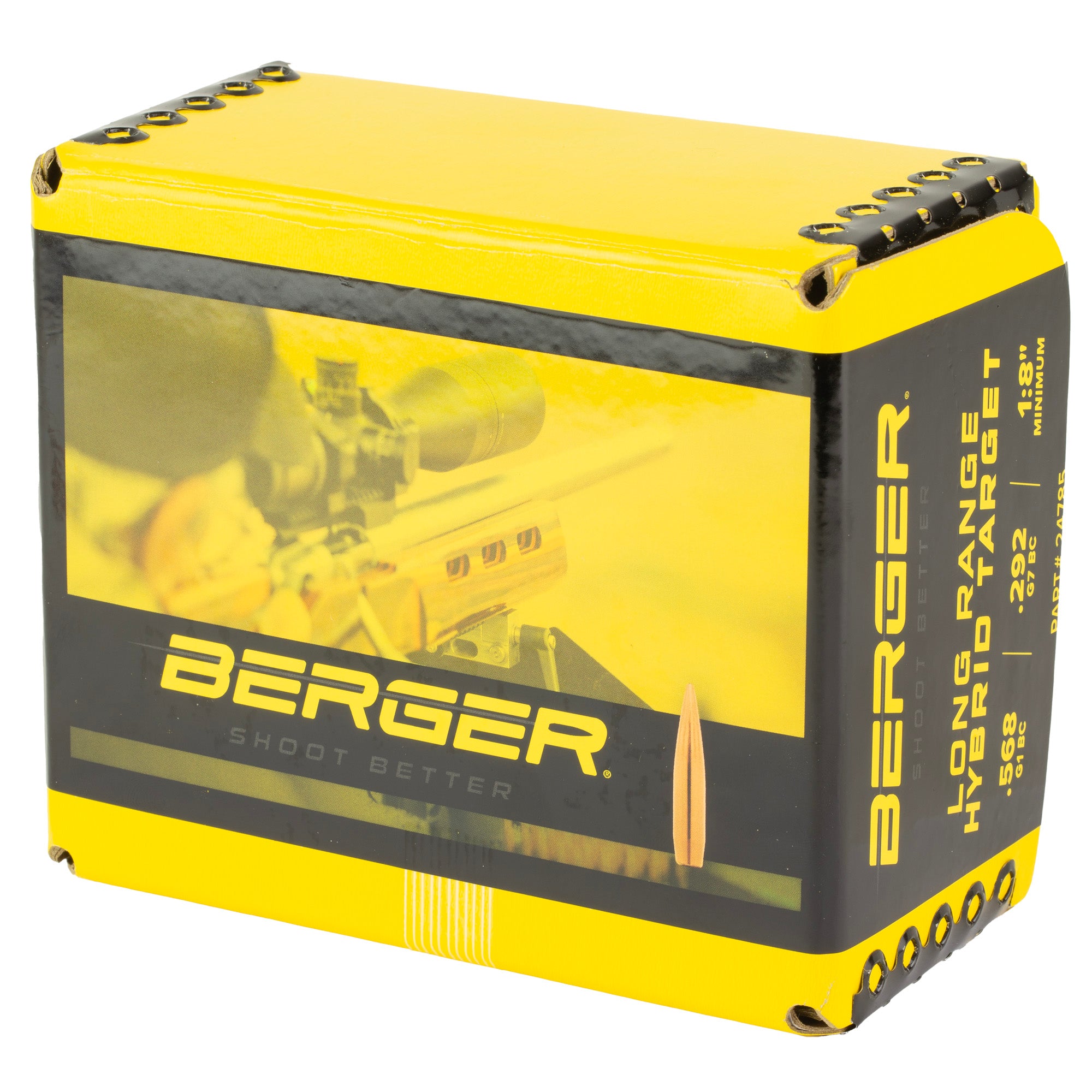 Berger Bullets .243/6mm 109 Grain Long Range Hybrid Target – Precision Rifle Bullet for Long-Range Shooting