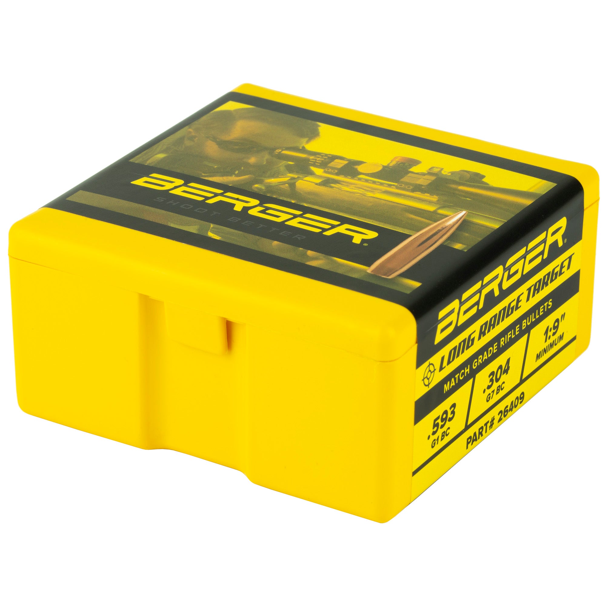 Berger Bullets .264 140 Grain Long Range BT Target – Precision Match Grade Ammunition