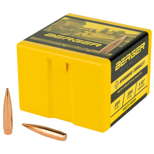 Berger Bullets .30 Caliber 215 Grain Hybrid Target Bullets - 100 Count