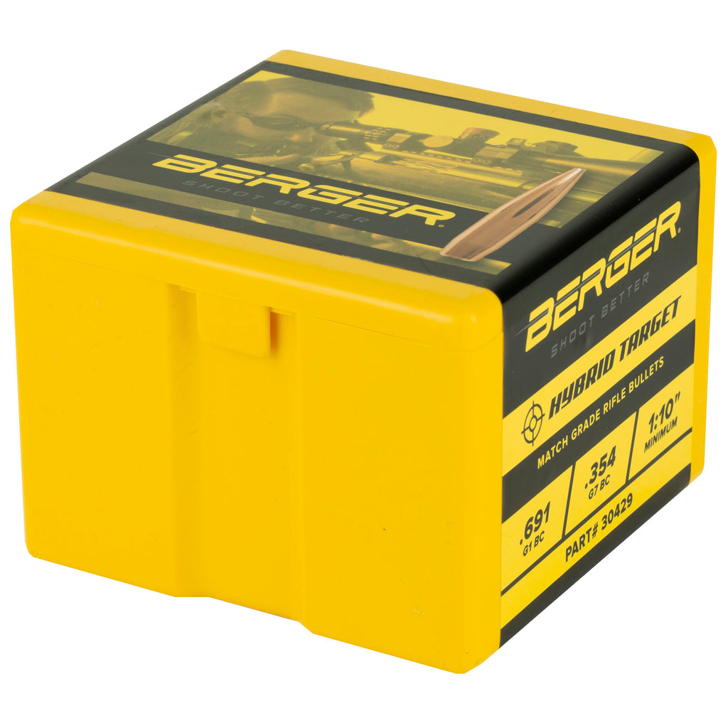 Berger Bullets .30 Caliber 215 Grain Hybrid Target Bullets - 100 Count