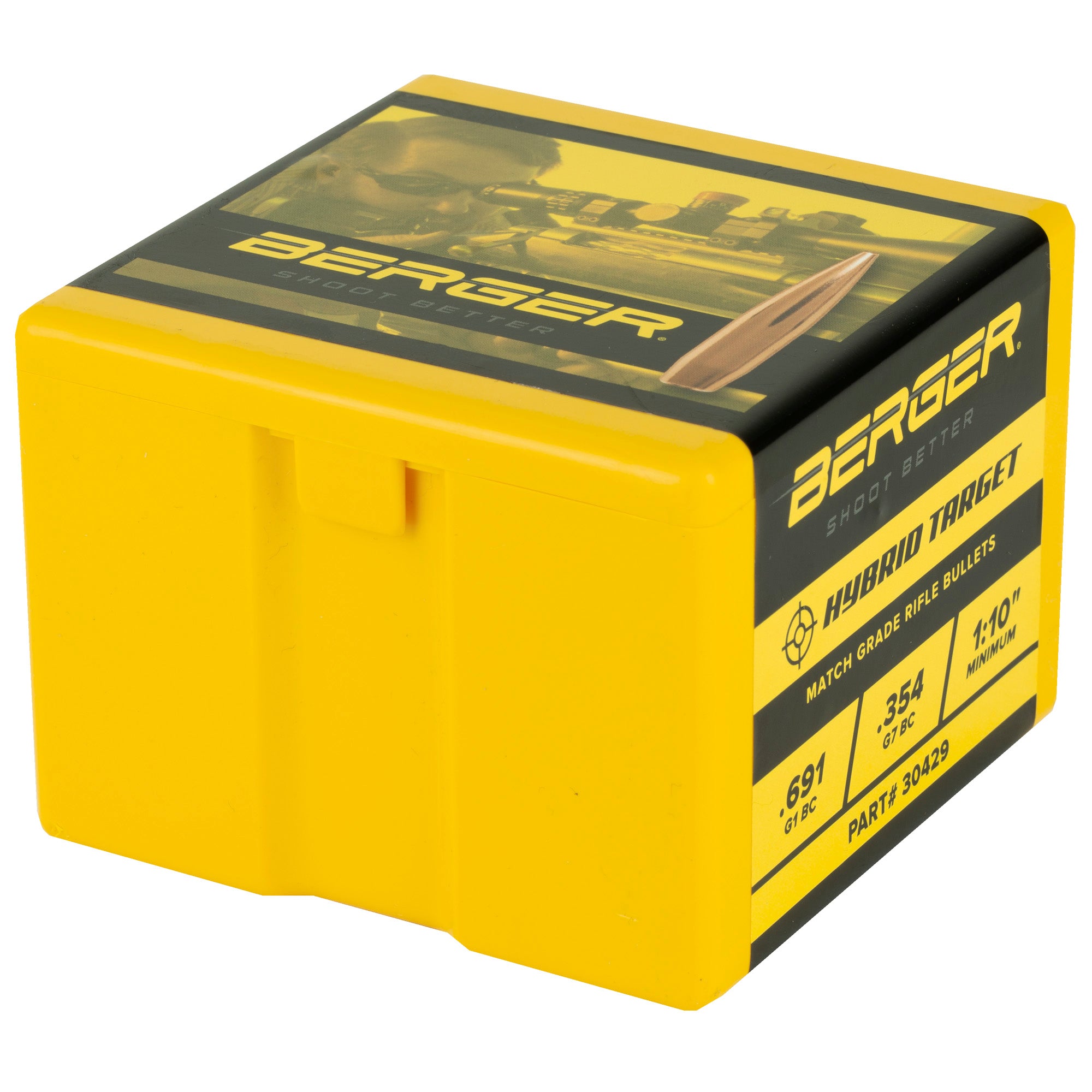 Berger Bullets .30 Caliber 215 Grain Hybrid Target Bullets - 100 Count