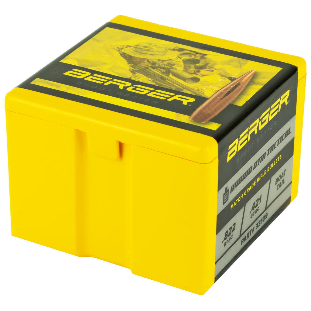 Berger Bullets .338 Caliber 300 Grain Hybrid OTM Tactical Bullets - 100 Count