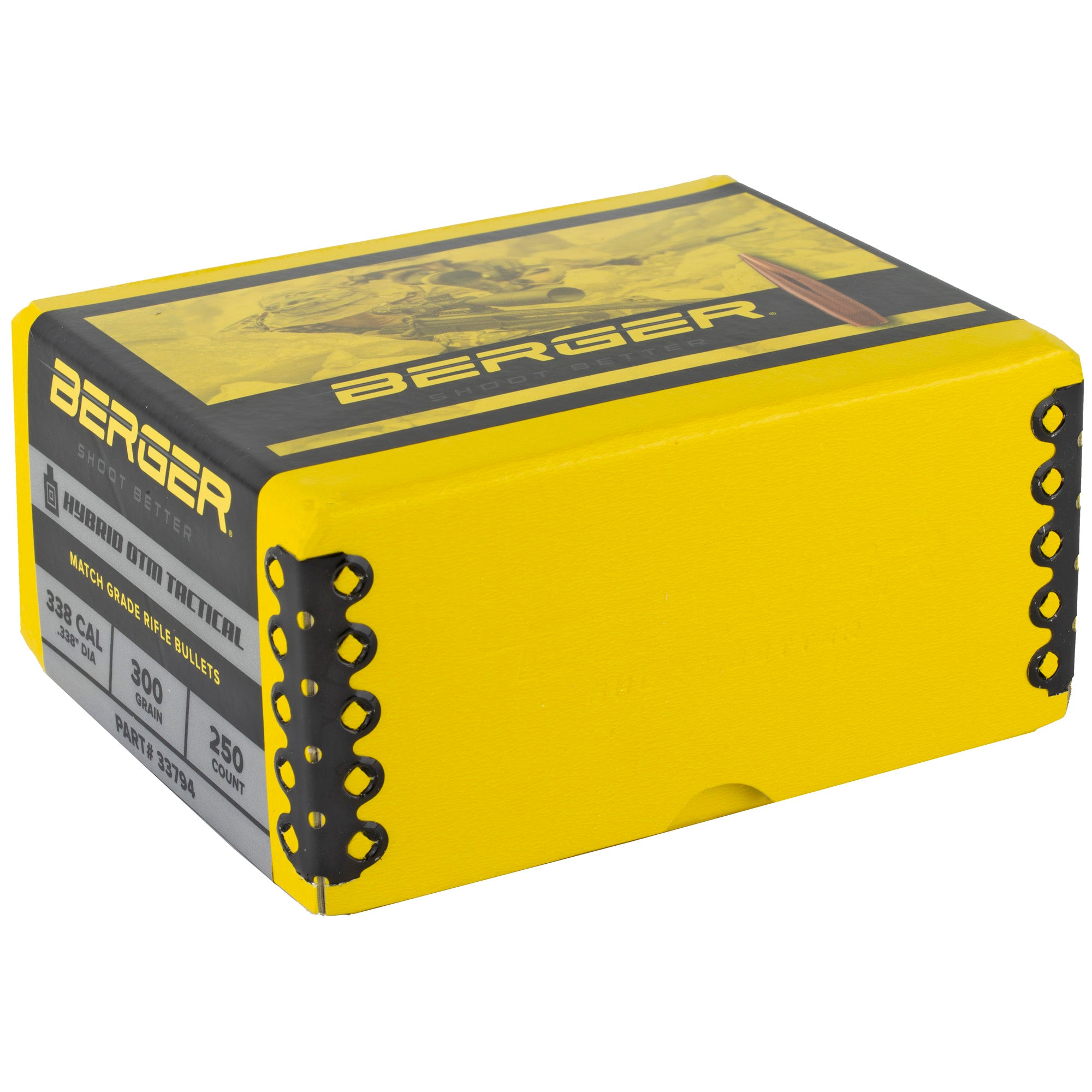 Berger Bullets .338 Caliber 300 Grain Hybrid OTM Tactical - 250 Rounds
