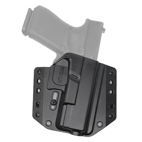 Bravo Concealment BCA Outside Waistband Holster for Glock 19 - Right Hand, Black Polymer