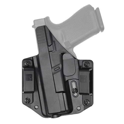 Bravo Concealment BCA Outside Waistband Holster for Glock 19 - Right Hand, Black Polymer