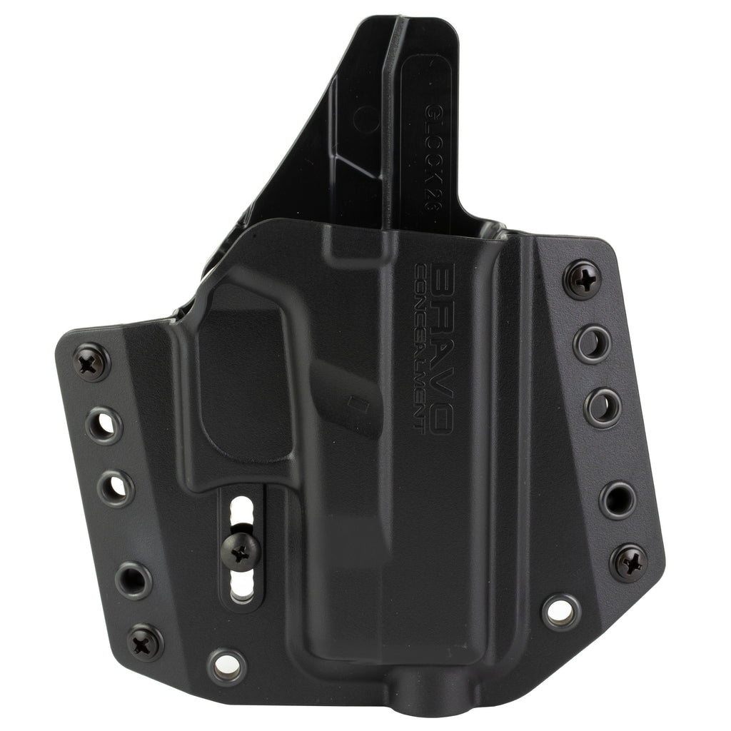 Bravo Concealment BCA Outside Waistband Holster for Glock 26 - Right Hand, Black Polymer