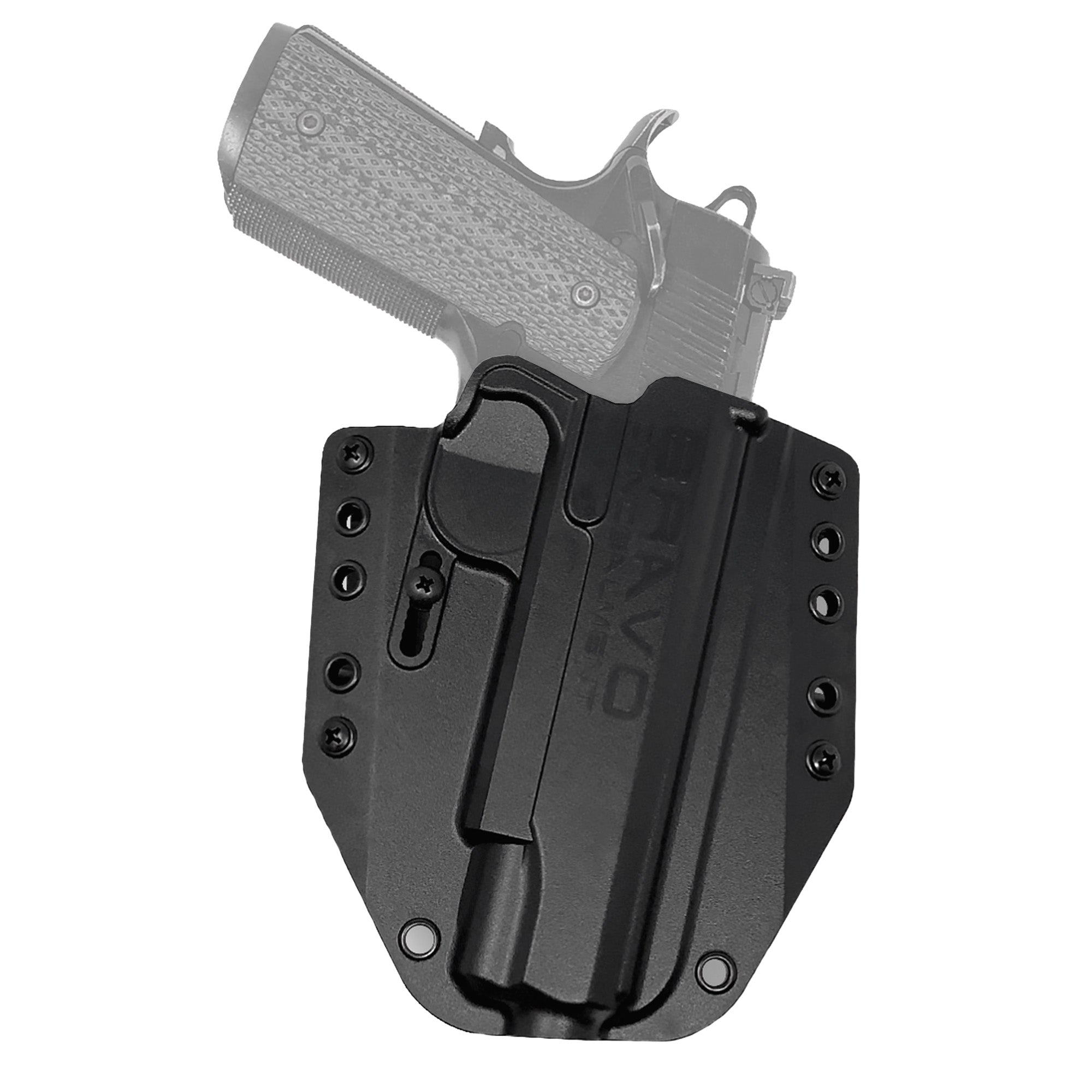Bravo Concealment BCA Outside Waistband Holster for 1911 Pistols - Right Hand Black Polymer