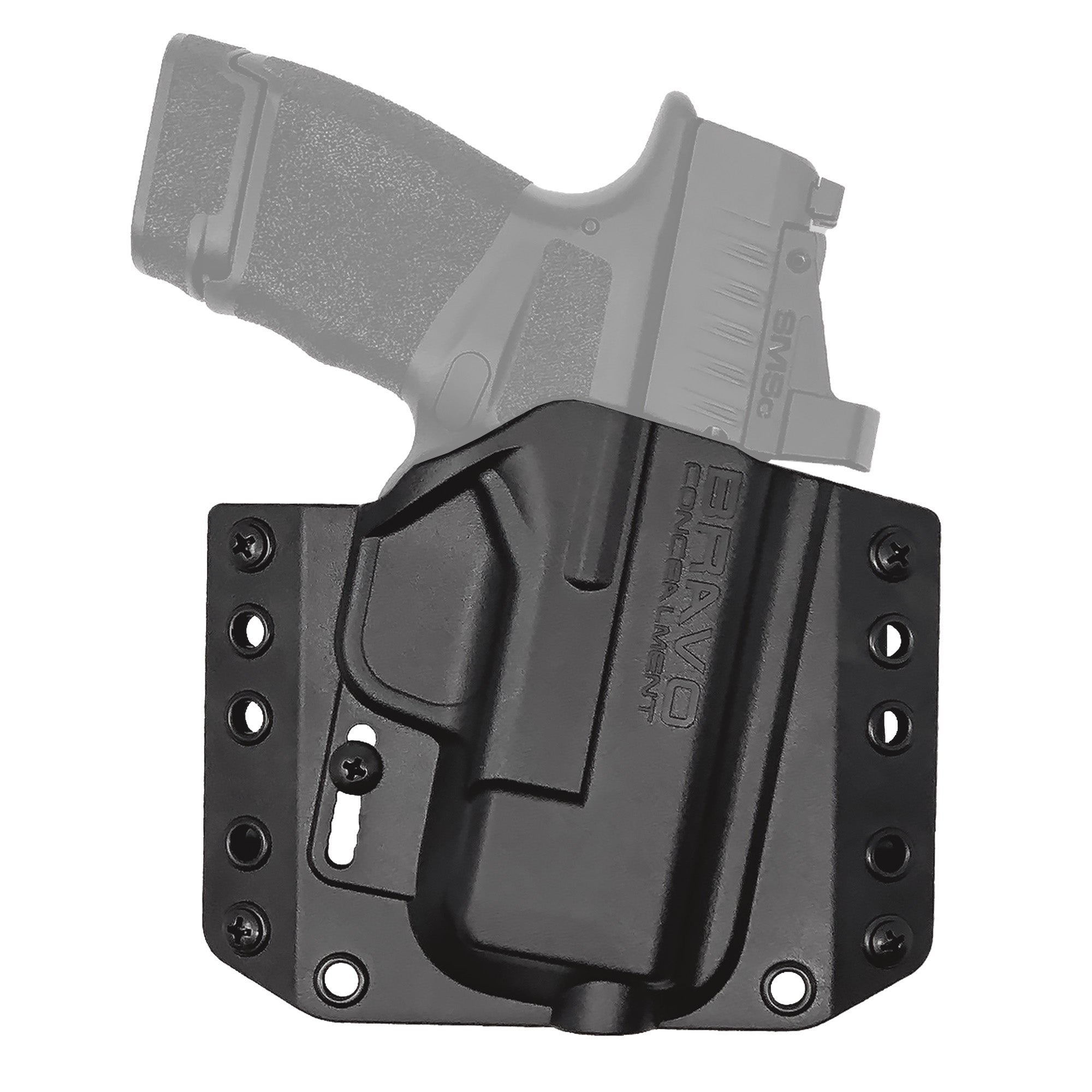 Bravo Concealment BCA Springfield Hellcat Outside Waistband Holster – Right Hand, Black Polymer