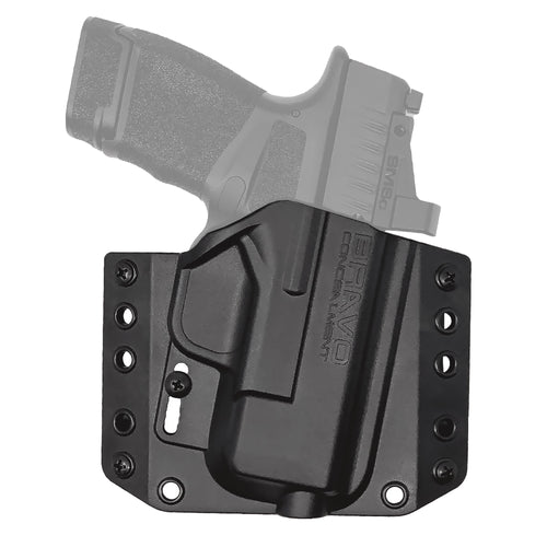 Bravo Concealment BCA Springfield Hellcat Outside Waistband Holster – Right Hand, Black Polymer