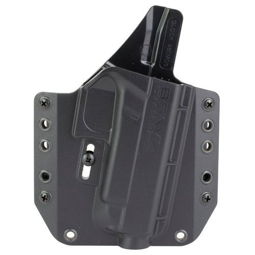 Bravo Concealment BCA Outside Waistband Holster for Glock 48 MOS - Right Hand, Black Polymer