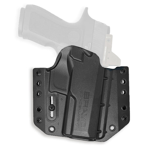 Bravo Concealment BCA Outside Waistband Holster for Sig P320 9/40 - Right Hand, Black Polymer