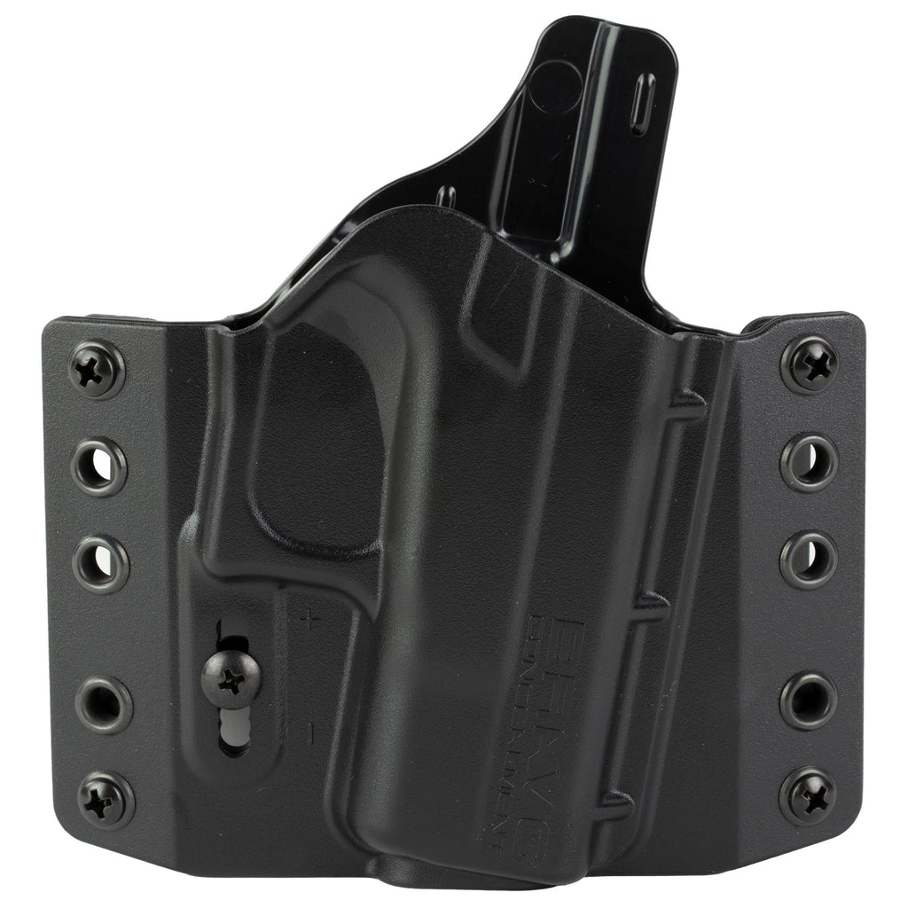 Bravo Concealment BCA Outside Waistband Holster for Glock 42, Right Hand, Black Polymer