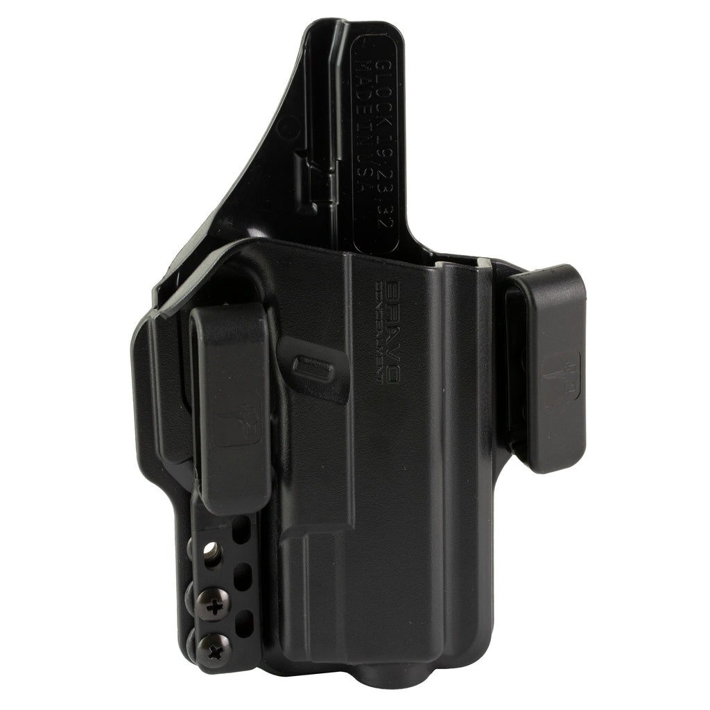 Bravo Concealment Torsion IWB Holster for Glock 19 - Right Hand, Black Polymer