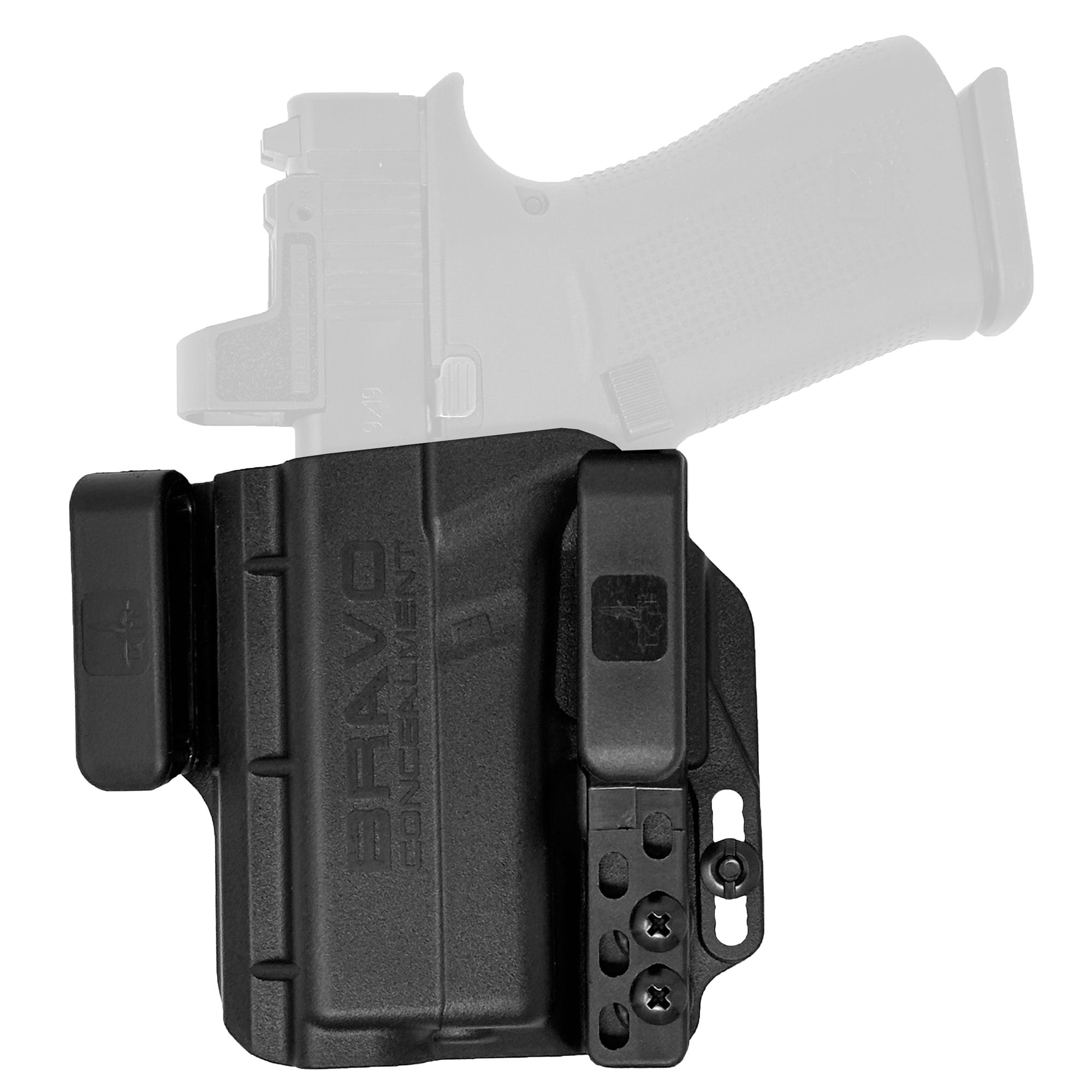 Bravo Concealment Torsion IWB Holster for Glock 43X MOS, Left Hand, Black Polymer