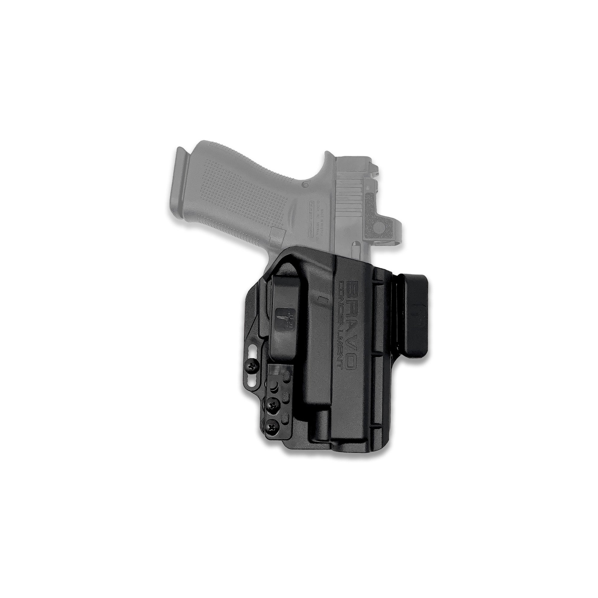 Bravo Concealment Torsion Inside Waistband Holster for Glock 48 MOS - Right Hand, Black Polymer