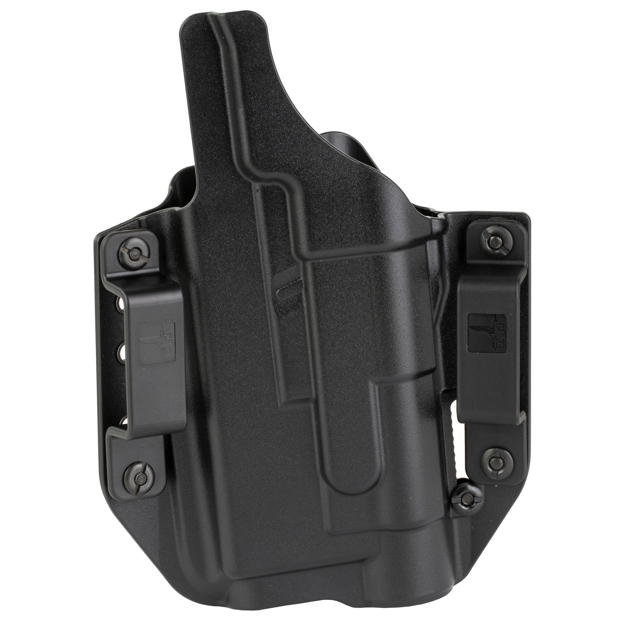 Bravo Concealment BCA-LB Outside Waistband Holster for Glock 17/19 with Light, Right Hand, Black Polymer