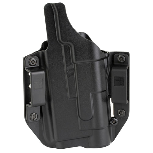 Bravo Concealment BCA-LB Outside Waistband Holster for Glock 17/19 with Light, Right Hand, Black Polymer