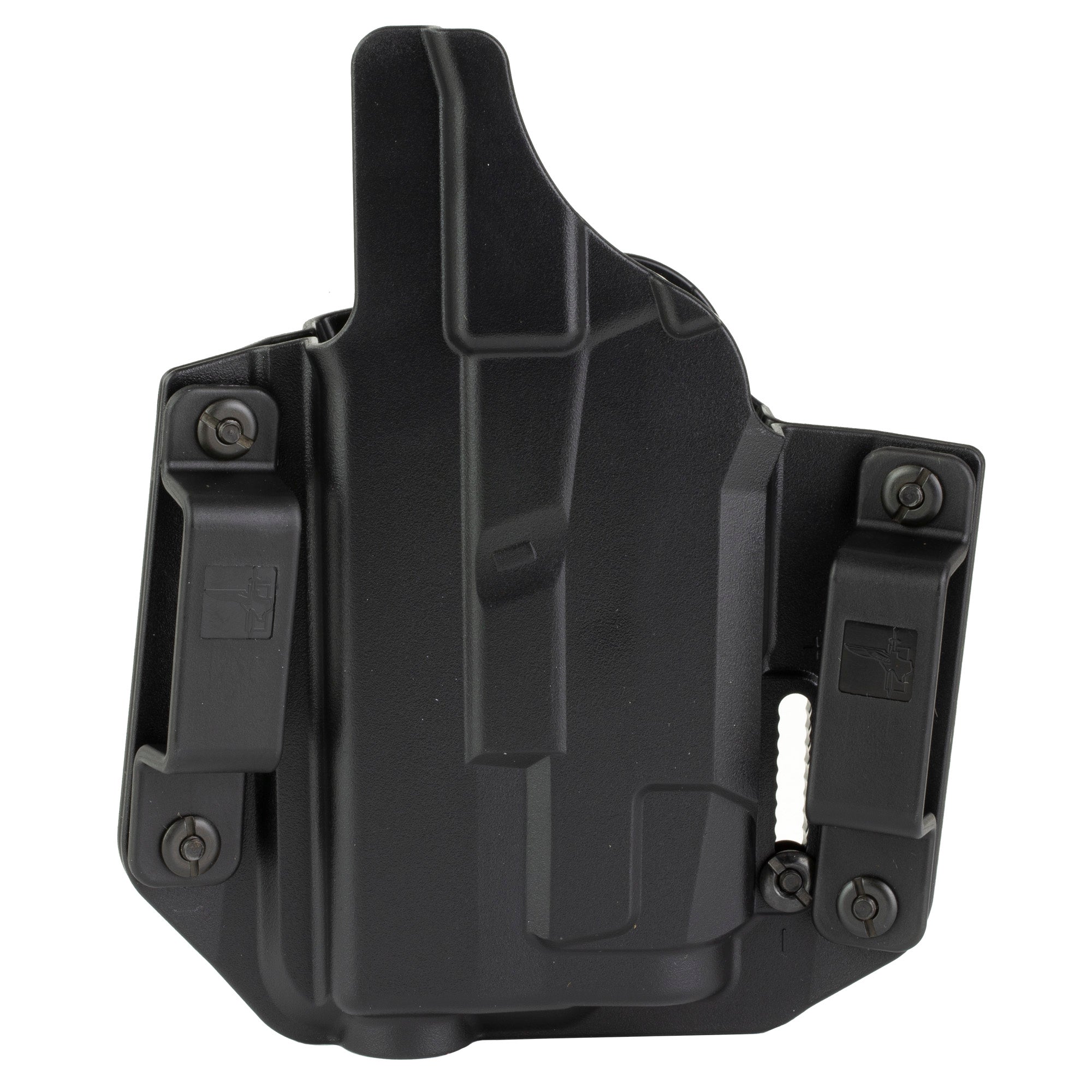 Bravo Concealment BCA-LB Outside Waistband Holster for Glock 19 with Light, Right Hand - Black Polymer
