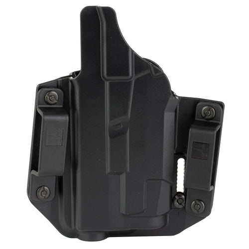 Bravo Concealment BCA-LB Outside Waistband Holster for Glock 19 with Light, Right Hand - Black Polymer
