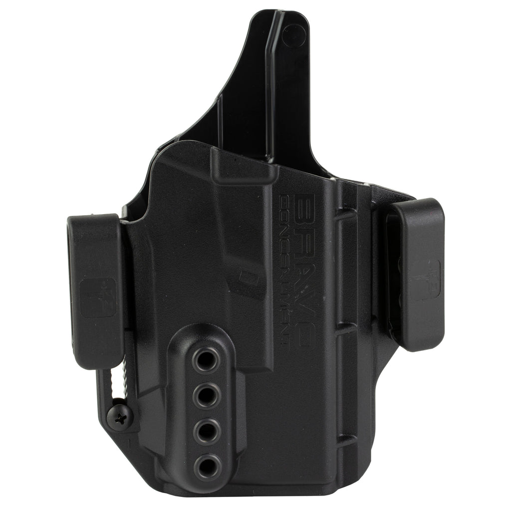 Bravo Concealment Torsion Light Bearing IWB Holster for Glock 19 with TLR7 - Right Hand Black Polymer