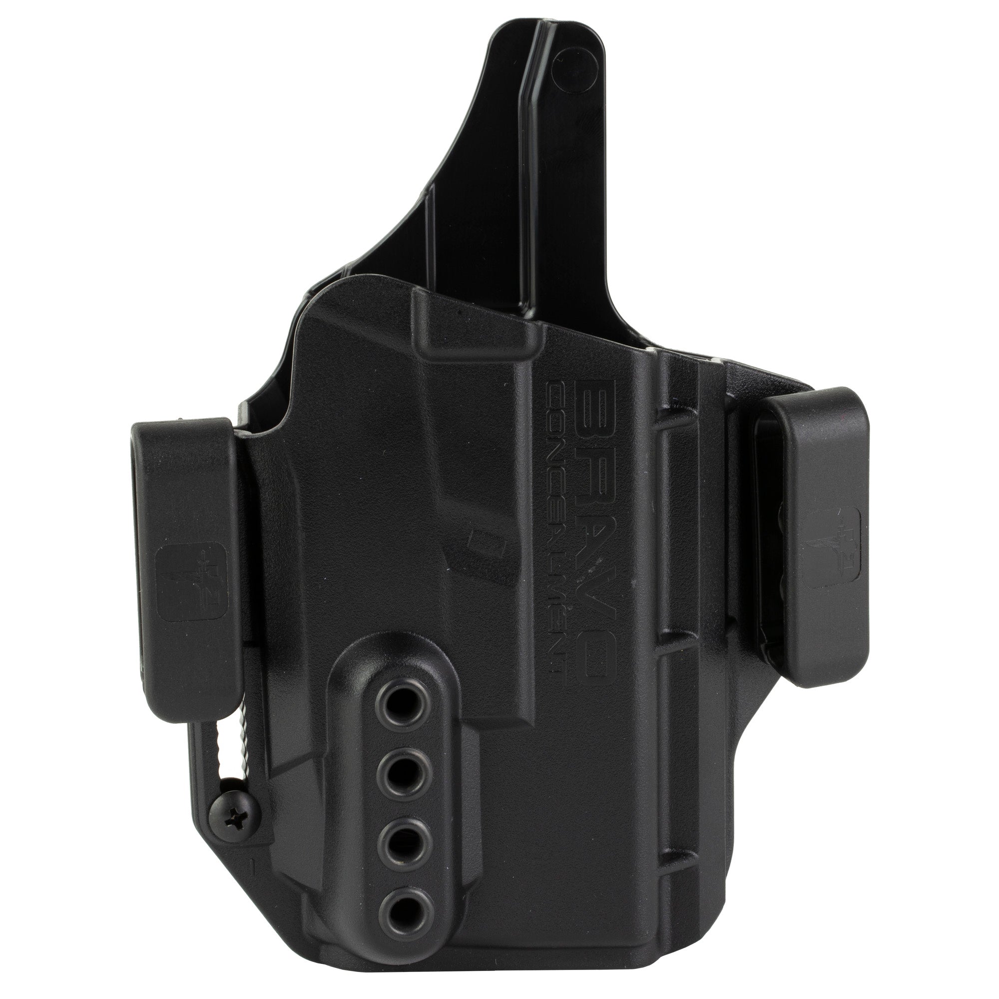Bravo Concealment Torsion Light Bearing IWB Holster for Glock 19 with TLR7 - Right Hand Black Polymer