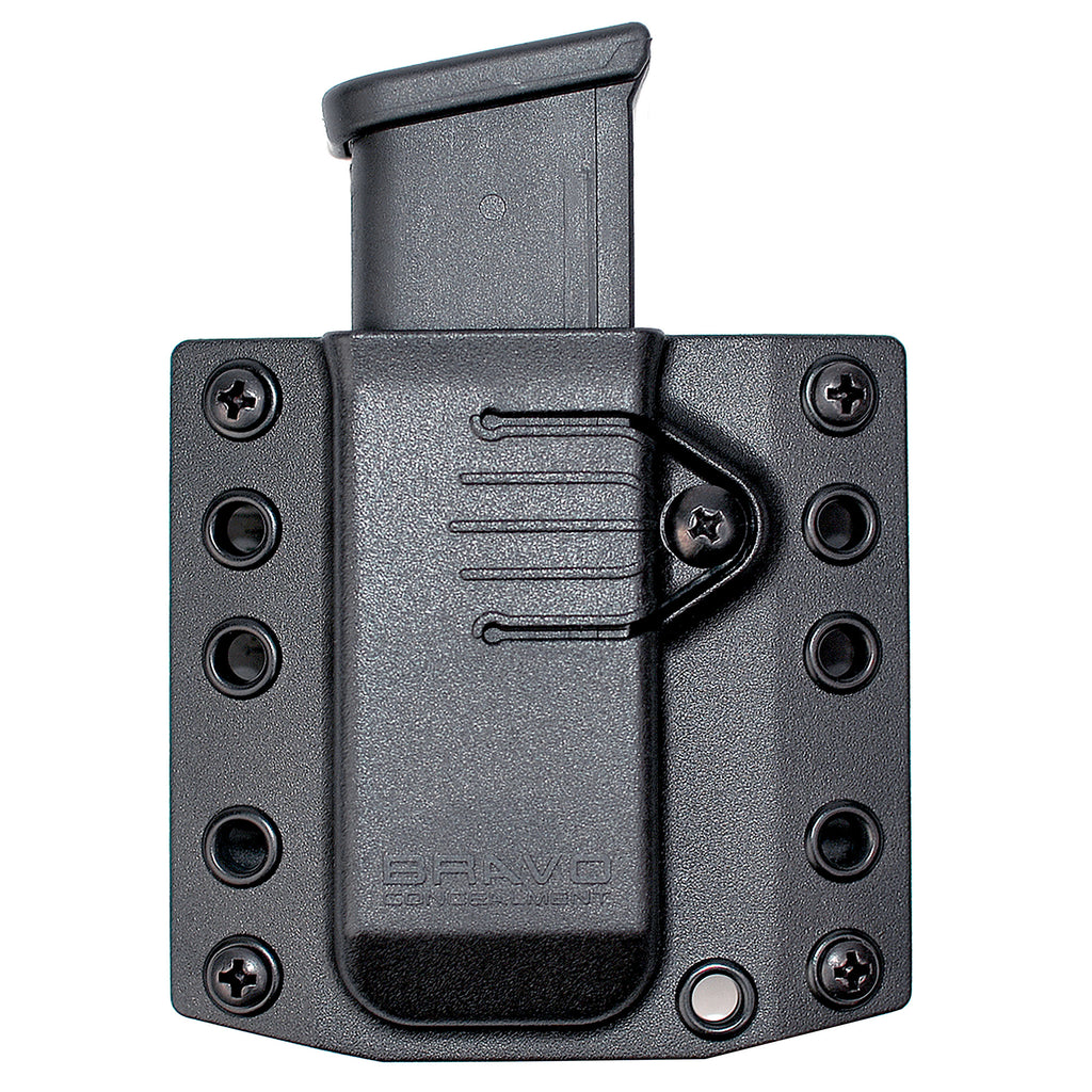 Bravo Concealment BRVBC60-1001S Single and Double Magazine Pouch for G43 and Shield - Black Polymer