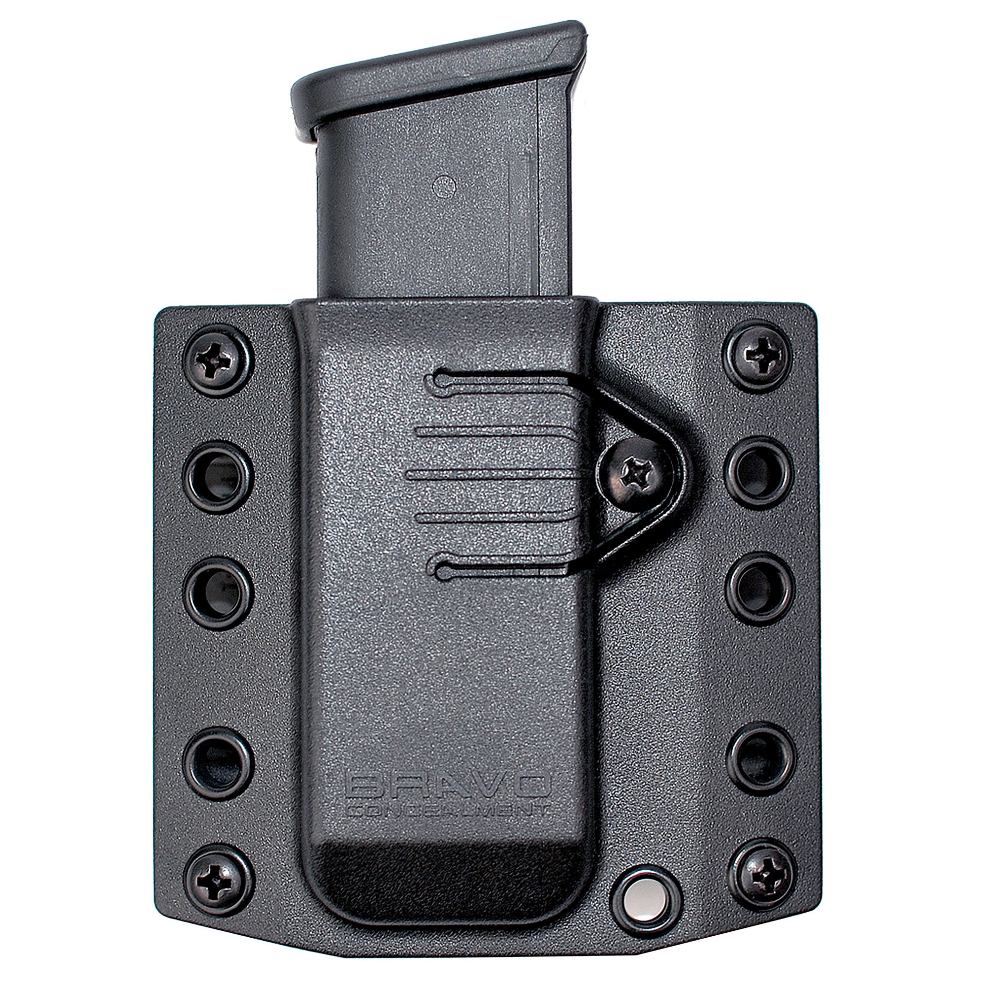 Bravo Concealment BC60-1002 Single and Double Magazine Pouch for G43X / P365, Black Polymer