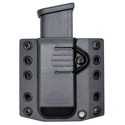 Bravo Concealment BC60-1002 Single and Double Magazine Pouch for G43X / P365, Black Polymer