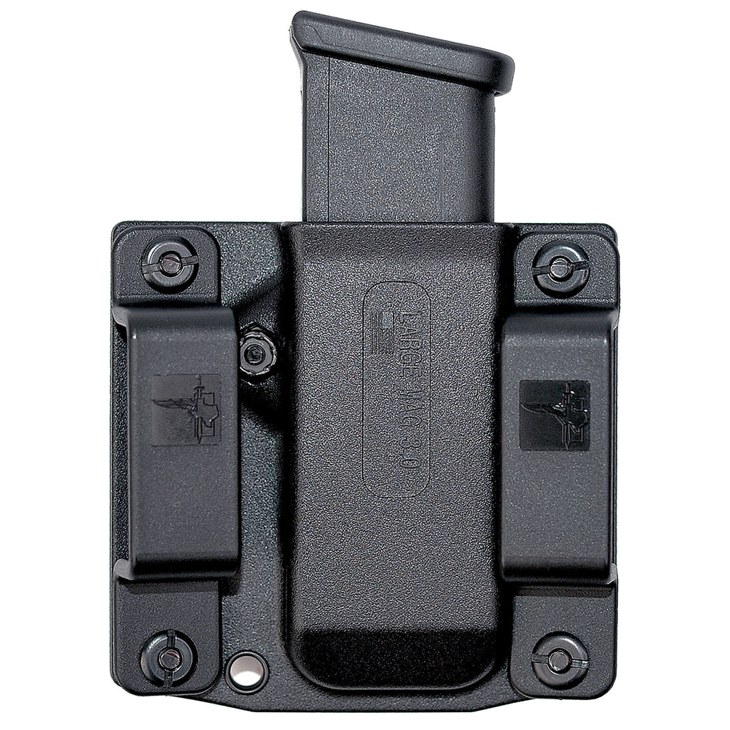 Bravo Concealment BC60-1003 Single and Double Magazine Pouch for G19/P320 Large - Black Polymer