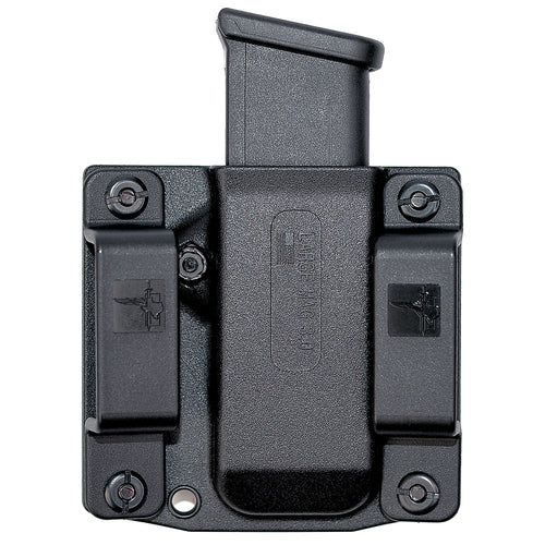 Bravo Concealment BC60-1003 Single and Double Magazine Pouch for G19/P320 Large - Black Polymer