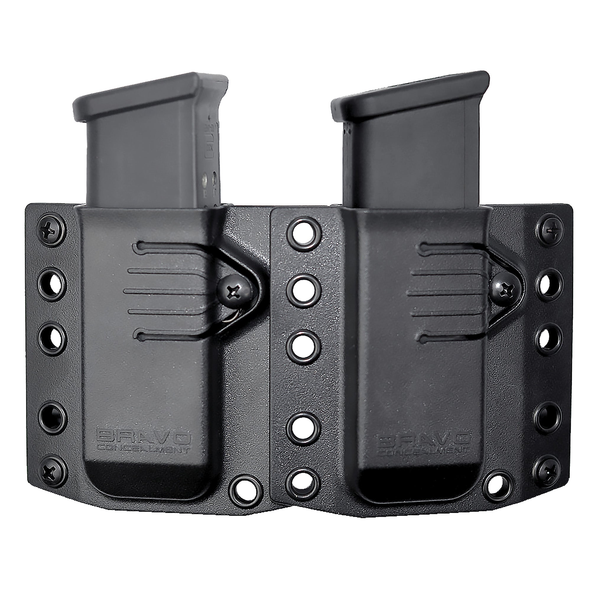 Bravo Concealment BRVBC60-2001S Double Magazine Pouch for G43 and Shield, Black Polymer