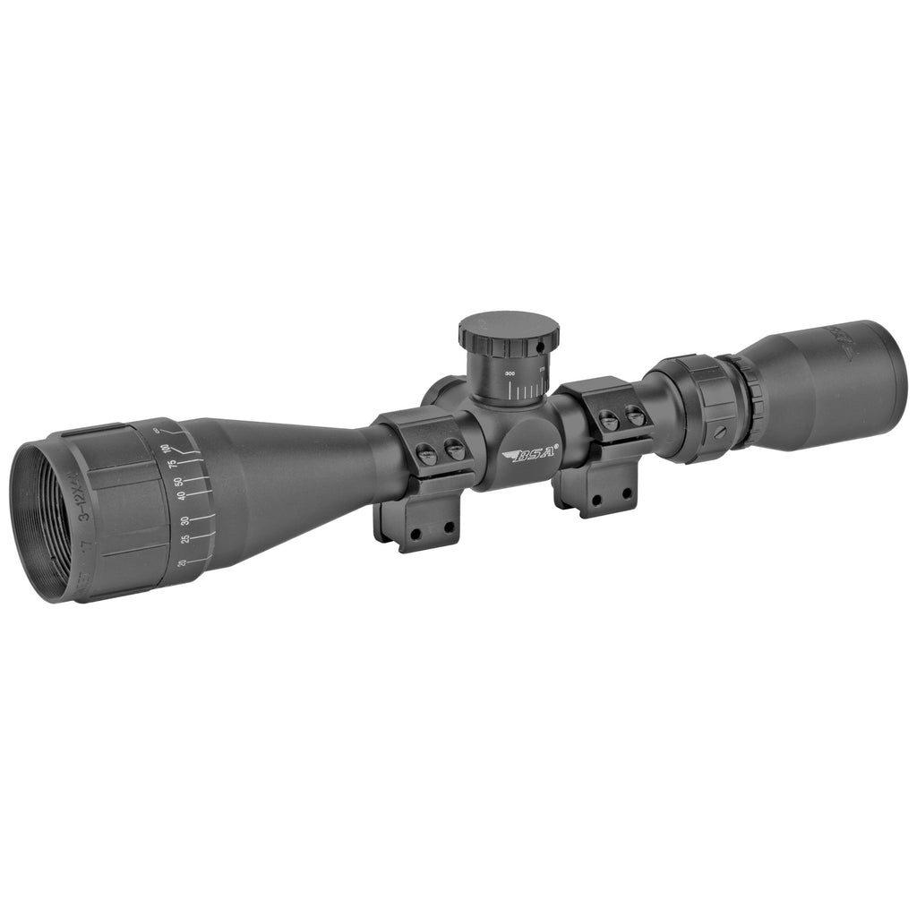 BSA Optics Sweet 17 3-12x40 Rifle Scope for .17 HMR with Ballistically Calibrated Turret