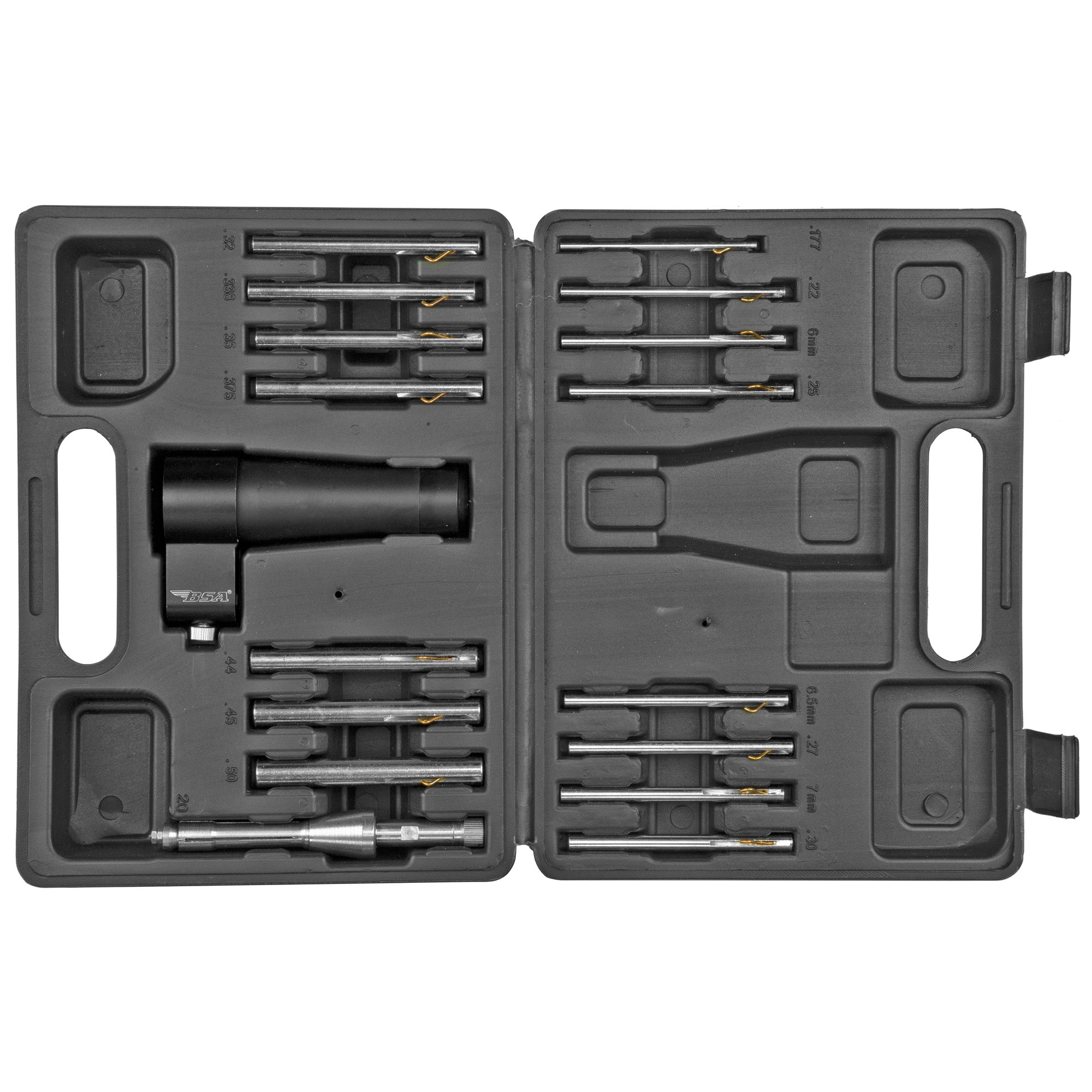 BSA Optics BS30 Multi Caliber Boresighter Kit with Arbors for Pistol, Rifle, and Shotgun Calibers