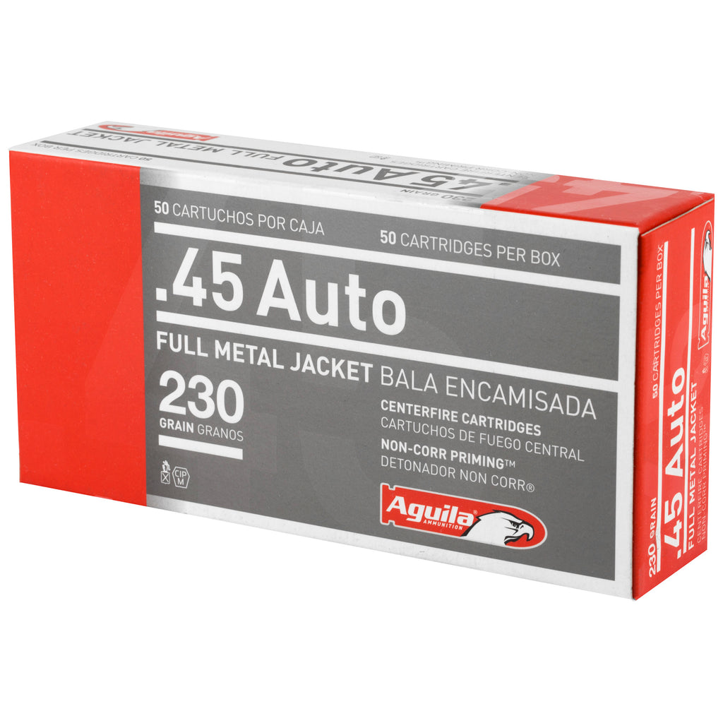 Aguila Ammunition 45 ACP 230-Grain FMJ Pistol Rounds - Pack of 50